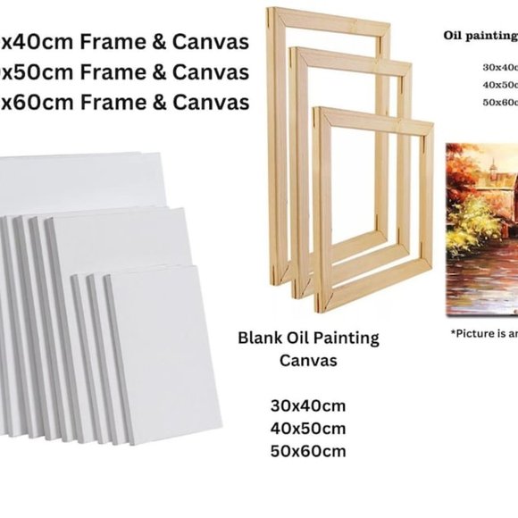 3 Pack - Blank Canvas with Wooden Frame for Painting Acrylic Paint, Oil Paint - Picture 13 of 13